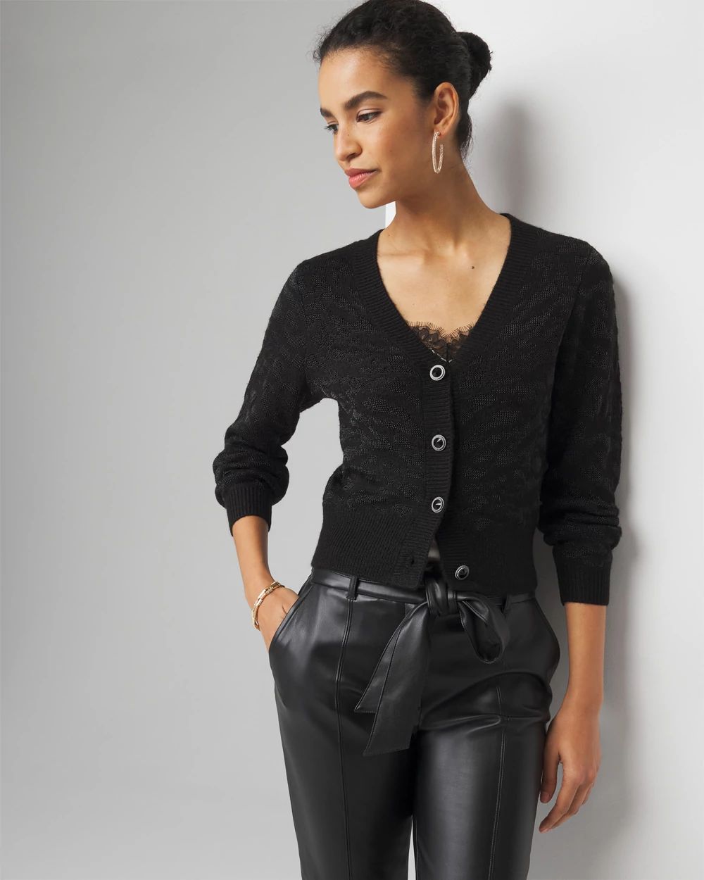 Metallic cardigan sweater new arrivals